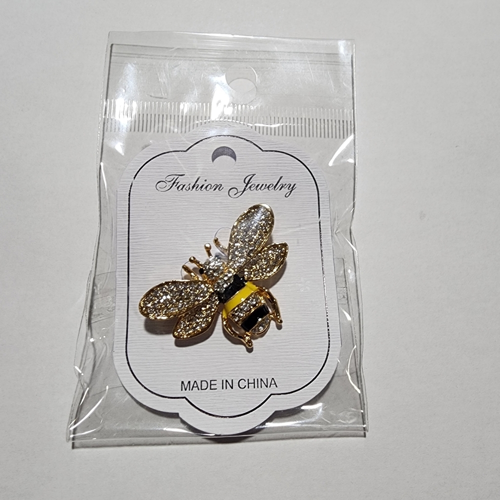 Yellow Bee Brooch